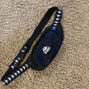 Black white kappa Fanny pack
